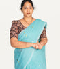 KALAMKARI BUTTA  ROUND NECK 10 INCH HANDS STRECHBLE BLOUSE