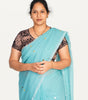 KALAMKARI V NECK SHORT HAND  STRECHBLE BLOUSE