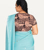 KALAMKARI V NECK SHORT HAND  STRECHBLE BLOUSE