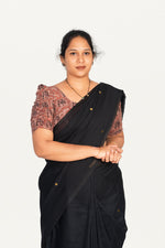 KALAMKARI BUTTA  ROUND NECK 10 INCH HANDS STRECHBLE BLOUSE