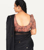 KALAMKARI BUTTA  ROUND NECK 10 INCH HANDS STRECHBLE BLOUSE