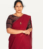 KALAMKARI BOAT NECK OPEN 10 HAND'S STREACHBLE  BLOUSE