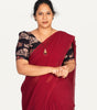 KALAMKARI BUTTA  ROUND NECK 10 INCH HANDS STRECHBLE BLOUSE