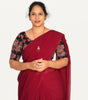 KALAMKARI ROUND NECK 10 INCH HANDS STRECHBLE BLOUSE