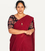 KALAMKARI ROUND NECK 10 INCH HANDS STRECHBLE BLOUSE