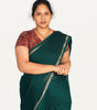 KALAMKARI V NECK SHORT HAND  STRECHBLE BLOUSE