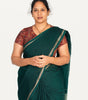 KALAMKARI V NECK SHORT HAND  STRECHBLE BLOUSE