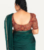 KALAMKARI BUTTA  ROUND NECK 10 INCH HANDS STRECHBLE BLOUSE