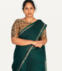 KALAMKARI BOAT NECK OPEN 10 HAND'S STREACHBLE  BLOUSE