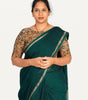 KALAMKARI BOAT NECK OPEN 10 HAND'S STREACHBLE  BLOUSE