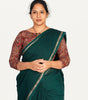 KALAMKARI BOAT NECK OPEN 3/4  HAND'S STREACHBLE  BLOUSE