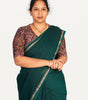 KALAMKARI V NECK 10 INCH HAND  STRECHBLE BLOUSE