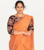 KALAMKARI BOAT NECK OPEN 3/4  HAND'S STREACHBLE  BLOUSE