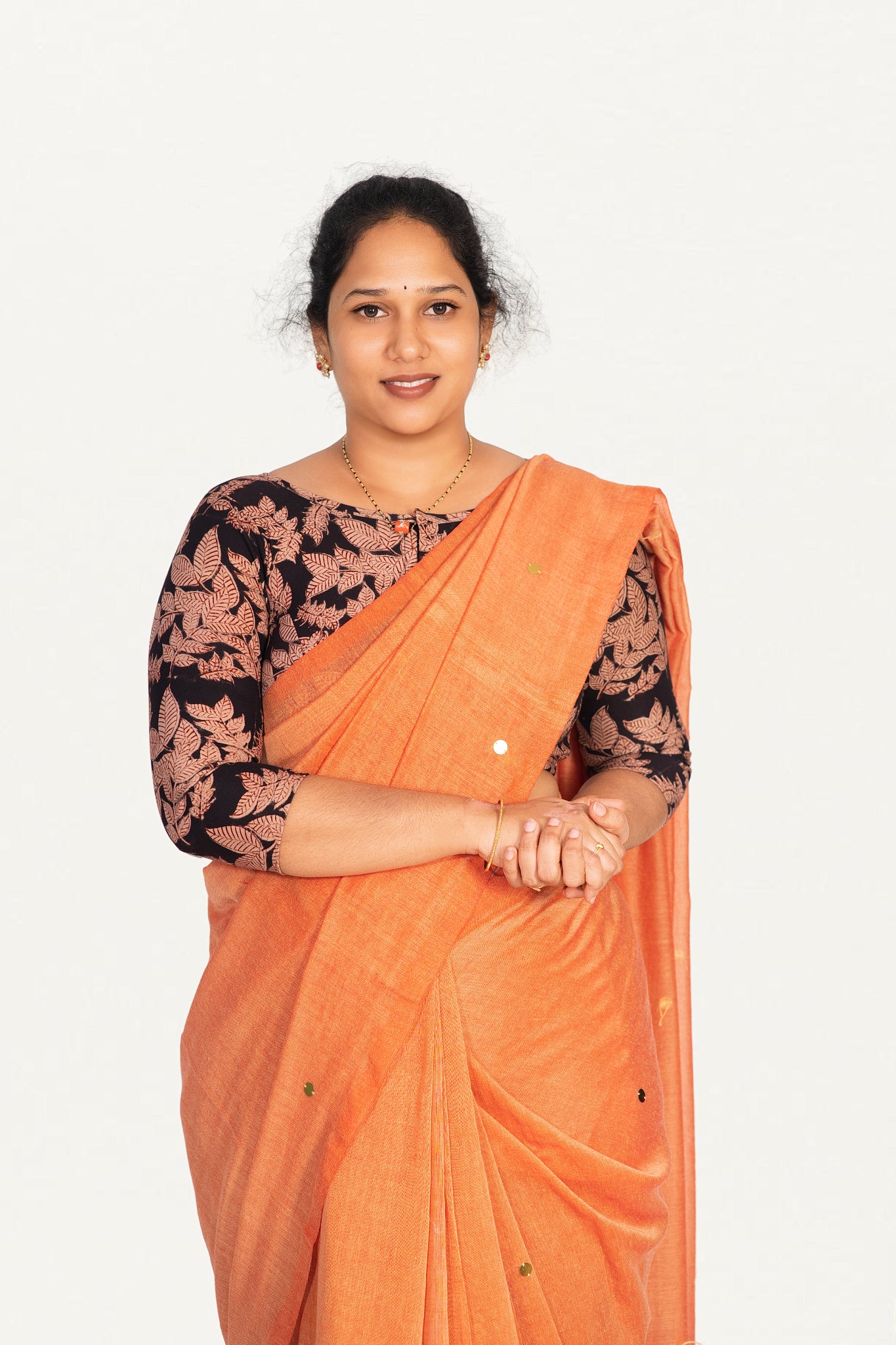 KALAMKARI BOAT NECK OPEN 3/4  HAND'S STREACHBLE  BLOUSE