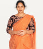 KALAMKARI BOAT NECK OPEN 3/4  HAND'S STREACHBLE  BLOUSE