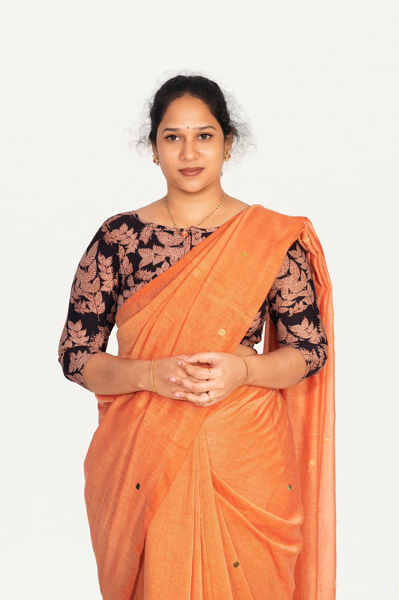 KALAMKARI BOAT NECK OPEN 3/4  HAND'S STREACHBLE  BLOUSE