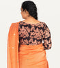 KALAMKARI BOAT NECK OPEN 3/4  HAND'S STREACHBLE  BLOUSE