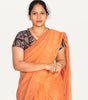 KALAMKARI V NECK SHORT HAND  STRECHBLE BLOUSE