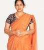 KALAMKARI V NECK SHORT HAND  STRECHBLE BLOUSE
