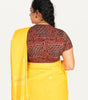 KALAMKARI V NECK SHORT HAND  STRECHBLE BLOUSE