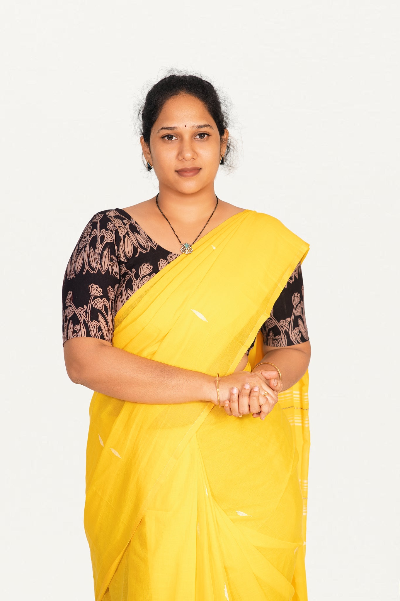 KALAMKARI ROUND NECK 10 INCH HANDS STRECHBLE BLOUSE