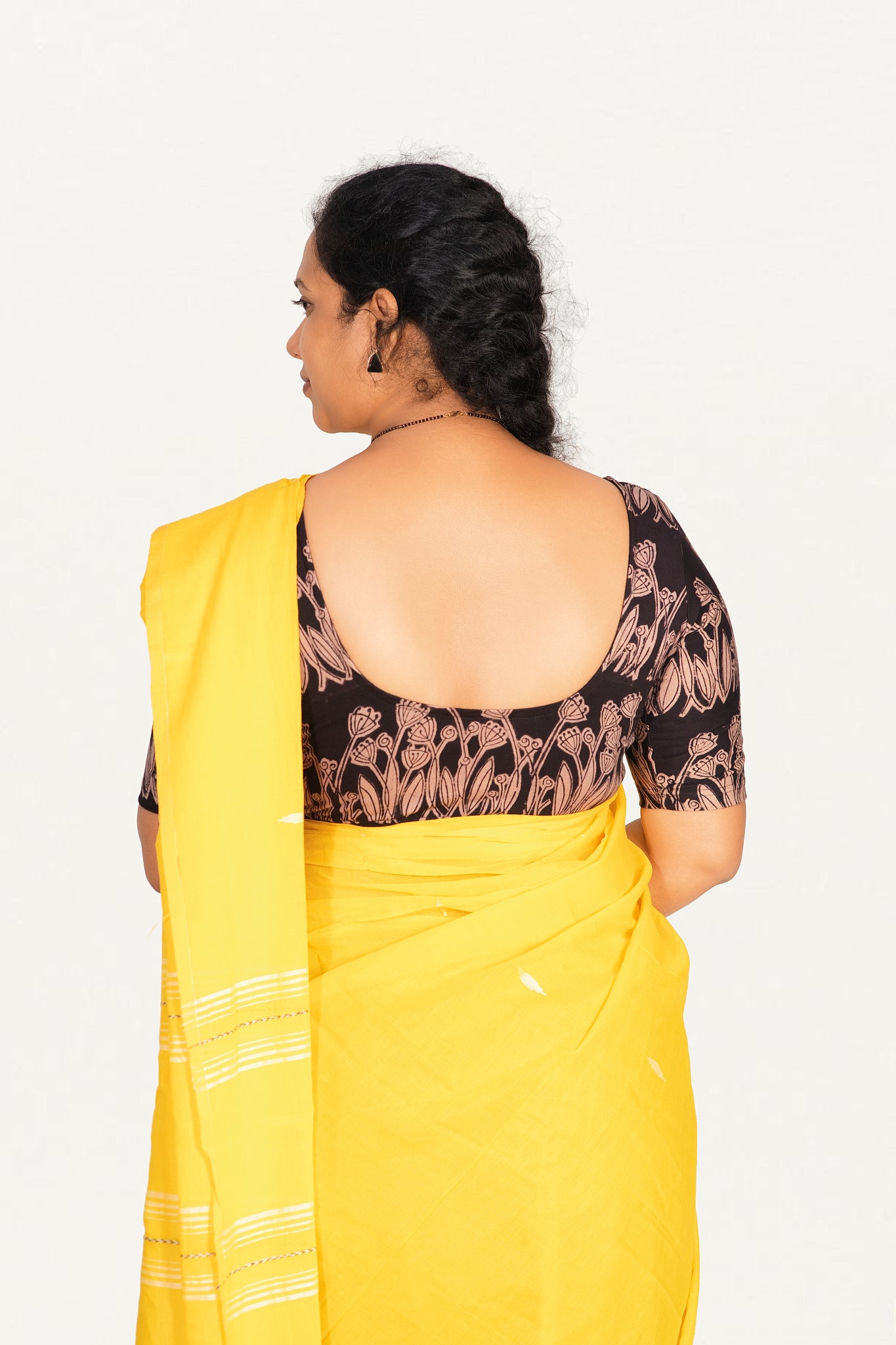 KALAMKARI ROUND NECK 10 INCH HANDS STRECHBLE BLOUSE