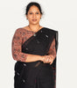 KALAMKARI BOAT NECK OPEN 3/4  HAND'S STREACHBLE  BLOUSE
