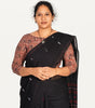 KALAMKARI BOAT NECK OPEN 3/4  HAND'S STREACHBLE  BLOUSE