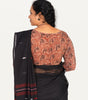 KALAMKARI BOAT NECK OPEN 3/4  HAND'S STREACHBLE  BLOUSE