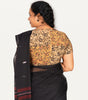 KALAMKARI V NECK SHORT HAND  STRECHBLE BLOUSE