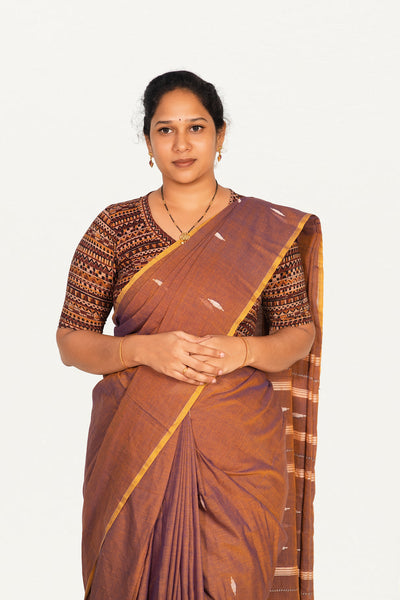 KALAMKARI V NECK 10 INCH HAND  STRECHBLE BLOUSE