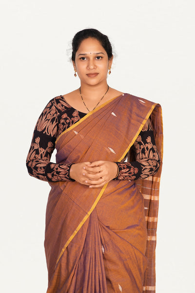 KALAMKARI ROUND NECK FULL HANDS STRECHBLE BLOUSE