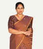 KALAMKARI BUTTA  ROUND NECK 10 INCH HANDS STRECHBLE BLOUSE