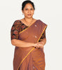 KALAMKARI ROUND NECK 10 INCH HANDS STRECHBLE BLOUSE