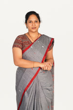 KALAMKARI V NECK SHORT HAND  STRECHBLE BLOUSE