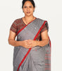 KALAMKARI V NECK SHORT HAND  STRECHBLE BLOUSE
