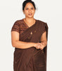 KALAMKARI V NECK SHORT HAND  STRECHBLE BLOUSE