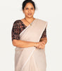 KALAMKARI BUTTA  ROUND NECK 10 INCH HANDS STRECHBLE BLOUSE