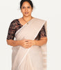 KALAMKARI BUTTA  ROUND NECK 10 INCH HANDS STRECHBLE BLOUSE