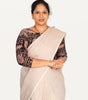 KALAMKARI BOAT NECK OPEN 3/4  HAND'S STREACHBLE  BLOUSE