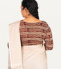 KALAMKARI BOAT NECK OPEN 3/4  HAND'S STREACHBLE  BLOUSE