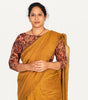 KALAMKARI BOAT NECK OPEN 3/4  HAND'S STREACHBLE  BLOUSE