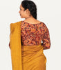 KALAMKARI BOAT NECK OPEN 3/4  HAND'S STREACHBLE  BLOUSE