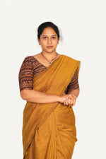 KALAMKARI ROUND NECK 10 INCH HANDS STRECHBLE BLOUSE