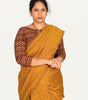 KALAMKARI BOAT NECK OPEN 3/4  HAND'S STREACHBLE  BLOUSE