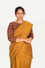 KALAMKARI BOAT NECK OPEN 3/4  HAND'S STREACHBLE  BLOUSE