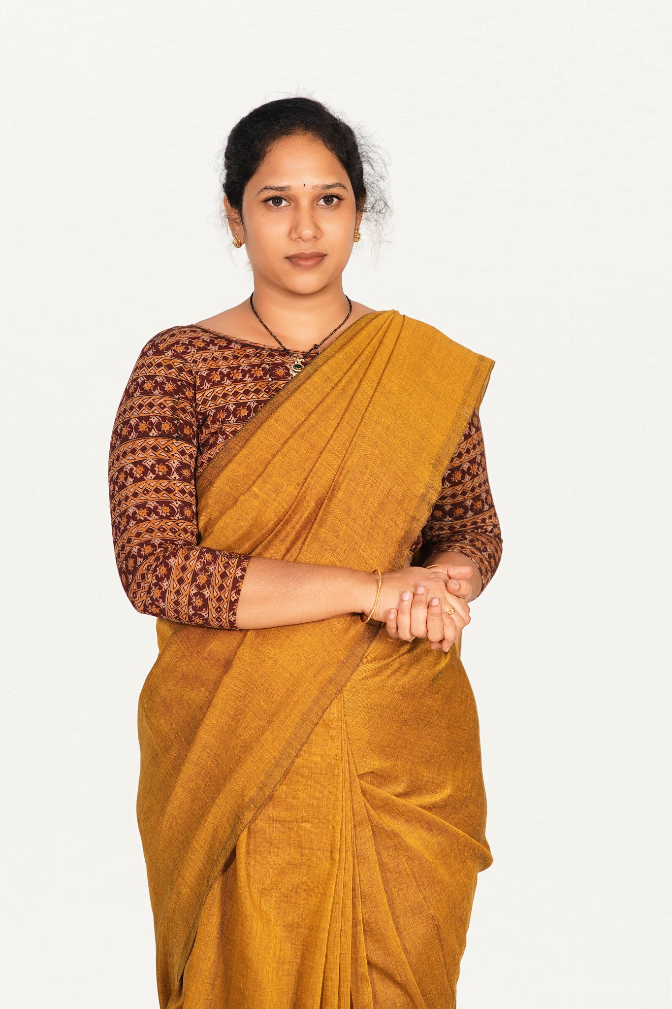 KALAMKARI BOAT NECK OPEN 3/4  HAND'S STREACHBLE  BLOUSE