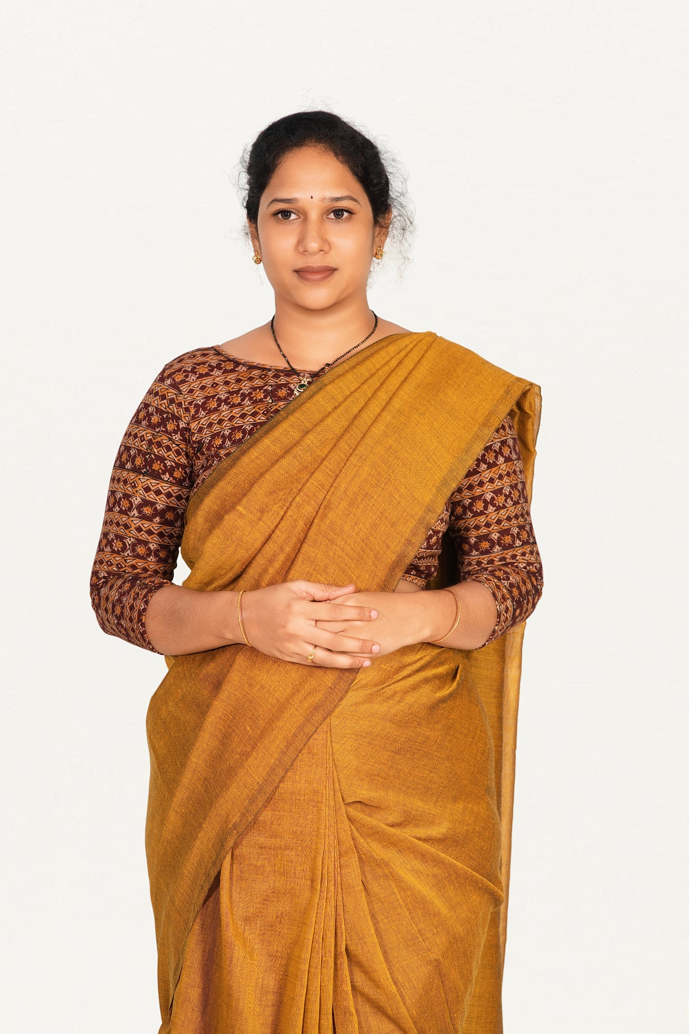 KALAMKARI BOAT NECK OPEN 3/4  HAND'S STREACHBLE  BLOUSE