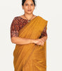 KALAMKARI BOAT NECK OPEN 10 HAND'S STREACHBLE  BLOUSE