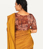 KALAMKARI BOAT NECK OPEN 10 HAND'S STREACHBLE  BLOUSE